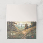 Carte De Placement Mariage À feuillage persistant Rustic Mountain For (Extérieur déplié)