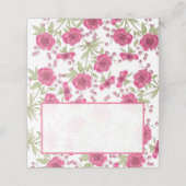 Carte De Placement Mariage à la rose rose vif (Extérieur déplié)