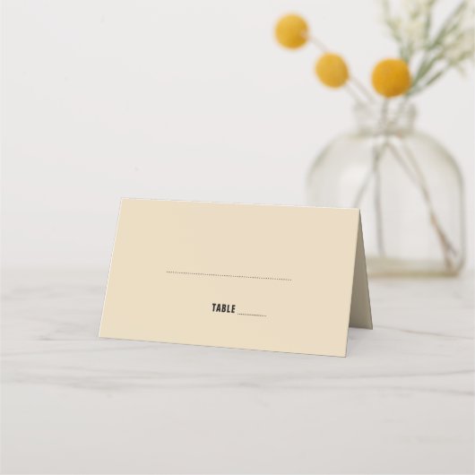 Carte De Placement mariage à main rétro moderne (Devant)