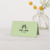 Carte De Placement mariage à main rétro moderne (Dos)