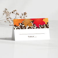 Mariage à motif de feuilles d'érable automnales