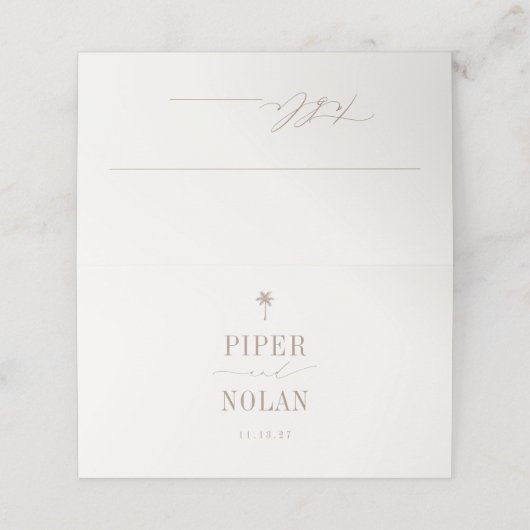 Carte De Placement Mariage à OASIS Beach (Extérieur déplié)