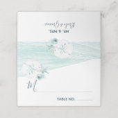 Carte De Placement Mariage à Sea Shells Beach (Extérieur déplié)