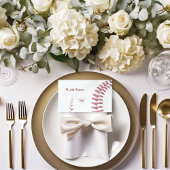 Carte De Placement Mariage à thème de baseball avec nom d'hôte