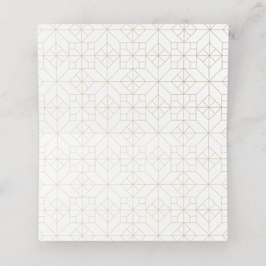 Carte De Placement Mariage Abstrait Boho Gold Arches (Intérieur déplié)