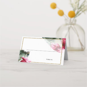 Carte De Placement Mariage Abstrait Crimson Sage Fluid Art