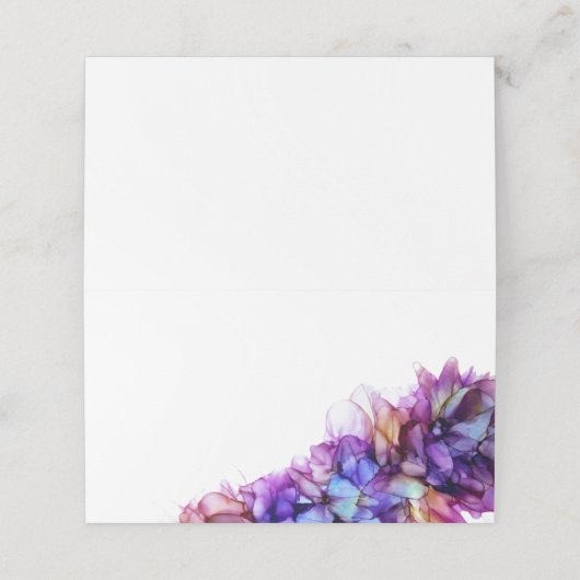 Carte De Placement Mariage Abstrait moderne à l'encre d'alcool à base (Extérieur déplié)