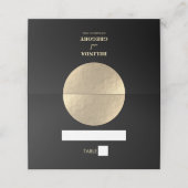 Carte De Placement Mariage Abstrait moderne Noir & Or contemporain (Extérieur déplié)