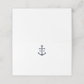 Carte De Placement Mariage Ancre bleu marine (Extérieur déplié)