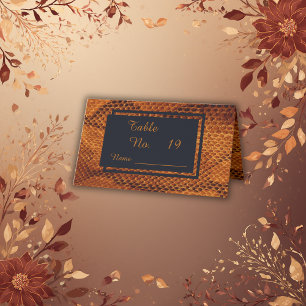Carte De Placement mariage animal luxe peau de serpent sauvage