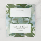 Carte De Placement Mariage aquarelle forêt de montagne rustique (Extérieur déplié)