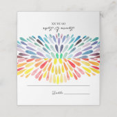 Carte De Placement Mariage arc-en-ciel aquarelle (Extérieur déplié)