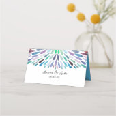 Carte De Placement Mariage arc-en-ciel aquarelle (Dos)