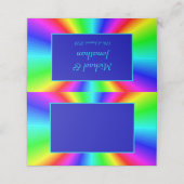 Carte De Placement Mariage arc-en-ciel brillant (Extérieur déplié)