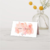 Carte De Placement Mariage Arrière - plan couleur rose (Devant)