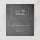 Carte De Placement Mariage arrière - plan de tableau noir rustique (Extérieur déplié)