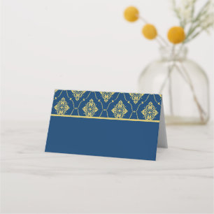 Carte De Placement Mariage Art Déco Vintage Navy Or
