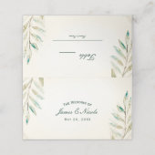 Carte De Placement Mariage au feuillage d'eucalyptus moderne et vinta (Extérieur déplié)