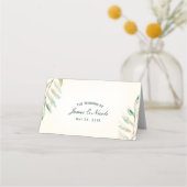 Carte De Placement Mariage au feuillage d'eucalyptus moderne et vinta (Devant)