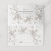 Carte De Placement Mariage aux fleurs 3D blanches en arc (Extérieur déplié)