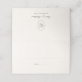 Carte De Placement Mariage aux Roses Vert Sauge (Extérieur déplié)