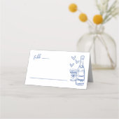 Carte De Placement Mariage blanc à main (Devant)