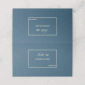 Carte De Placement Mariage blanc de la marine (Extérieur déplié)