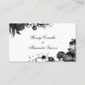 Carte De Placement Mariage blanc gothique classique Menu Choix plat (Dos)