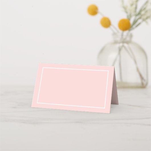 Carte De Placement Mariage blanc rose et blanc (Devant)