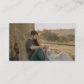 Carte De Placement Mariage Bleu Ampersand Monogramme Classique (Dos)