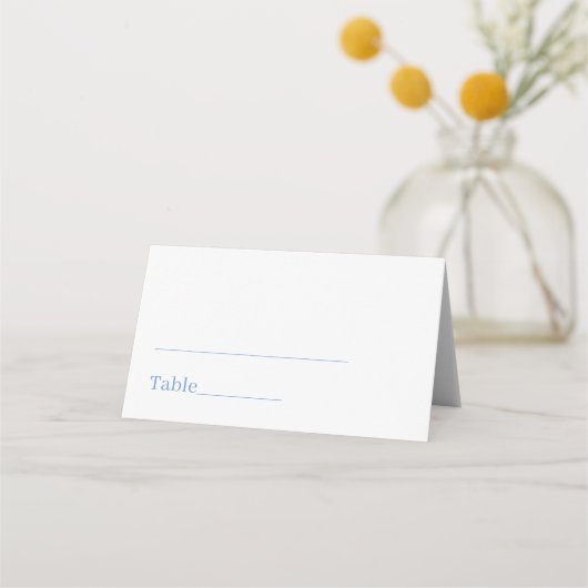 Carte De Placement Mariage bleu Cornflower (Dos)