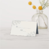 Carte De Placement Mariage bleu Dusty (Devant)