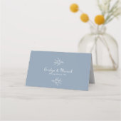 Carte De Placement Mariage bleu Dusty minimum formel (Dos)