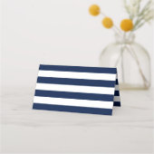 Carte De Placement Mariage bleu et blanc de marine moderne chic (Dos)