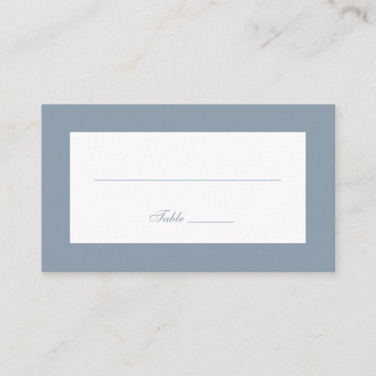 Carte De Placement Mariage bleu foncé (Devant)