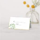 Carte De Placement Mariage Bleu Nuit Botanique (Devant)