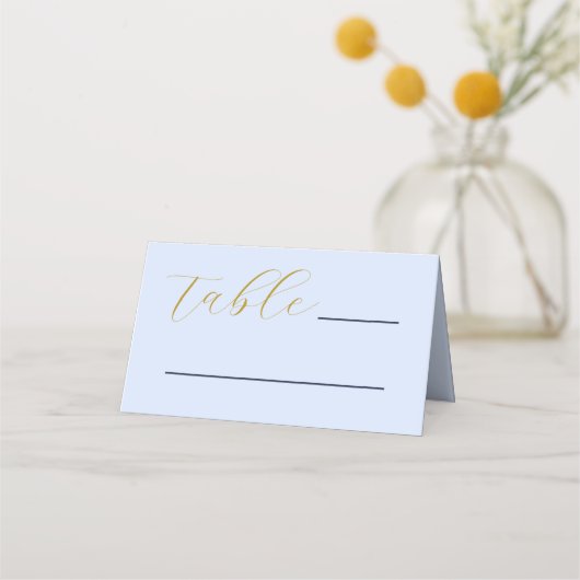 Carte De Placement Mariage bleu opulent (Devant)
