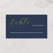 Carte De Placement Mariage bleu opulent (Devant)