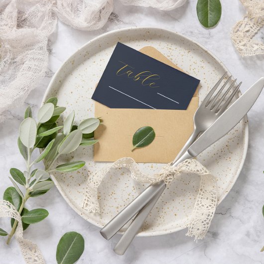 Carte De Placement Mariage bleu opulent