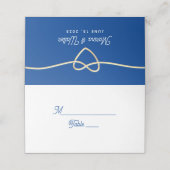 Carte De Placement Mariage Bleu Royal (Extérieur déplié)