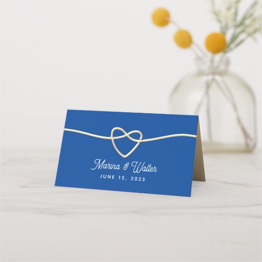 Carte De Placement Mariage Bleu Royal (Dos)
