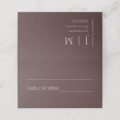 Carte De Placement Mariage Bohème Brun Chocolat (Extérieur déplié)