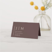 Carte De Placement Mariage Bohème Brun Chocolat (Dos)