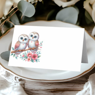 Carte De Placement Mariage Bohème Champêtre Rustique Chouette