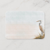 Carte De Placement Mariage Bohème Côtier Aigrette Blanche (Devant)
