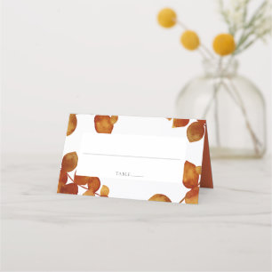 Carte De Placement Mariage Bohème Floral Eucalyptus Sienne Brûlée