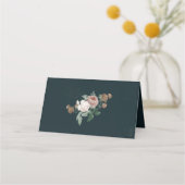 Carte De Placement Mariage Bohème Rose Florale Script (Dos)