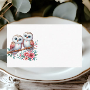 Carte De Placement Mariage Bohème Rustique de Campagne aux Hiboux et
