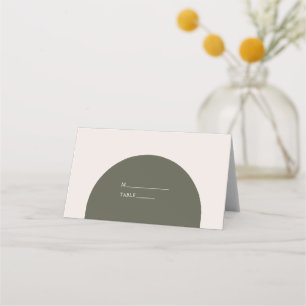 Carte De Placement Mariage Bohème Rustique Minimaliste Arc Vert Sauge
