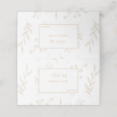 Carte De Placement Mariage Boho Floral Corner beige (Extérieur déplié)